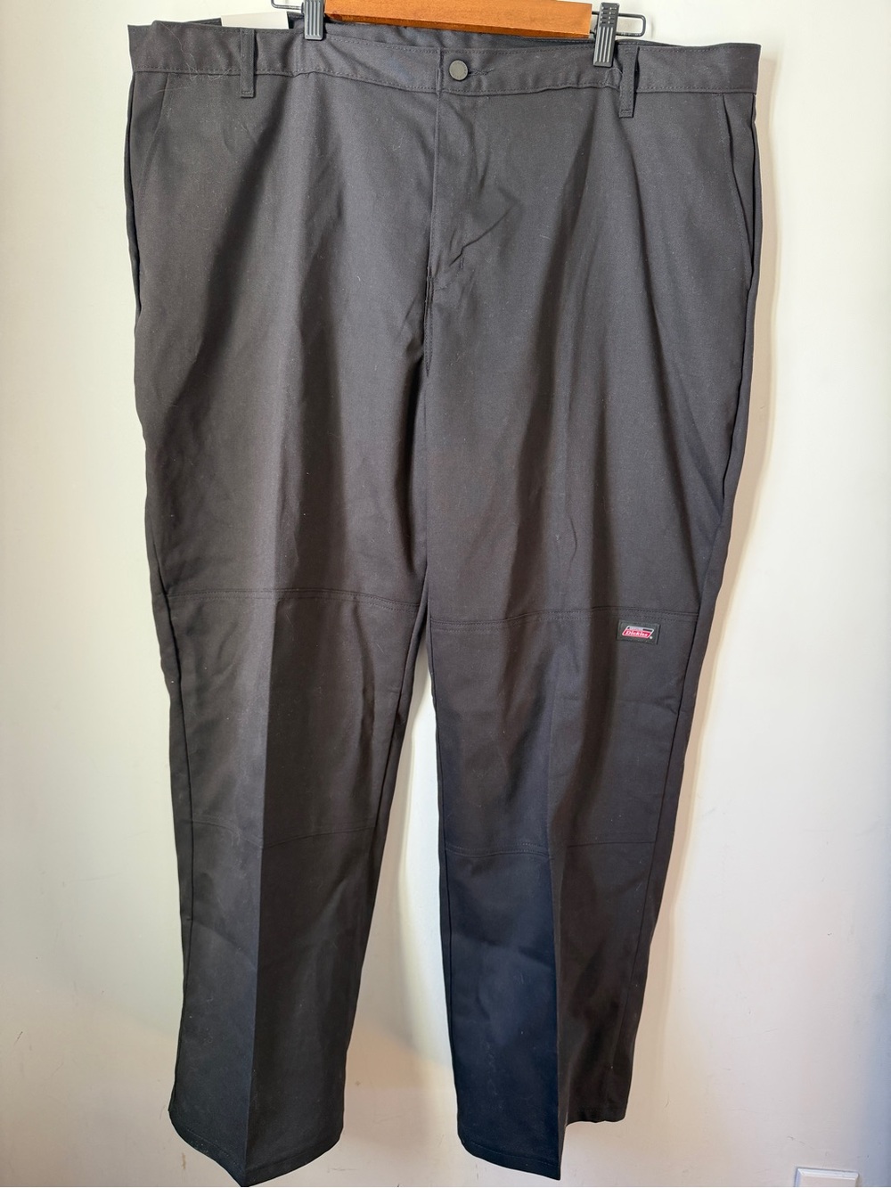 Dickies Black Cargo Work Pants Loose Fit Double Knee 44 x 30